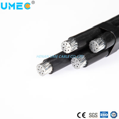 Conduttore di alluminio isolato 4X16 4X25 4X35 4X50 mm2 4 nuclei cavo aereo a bassa tensione ABC