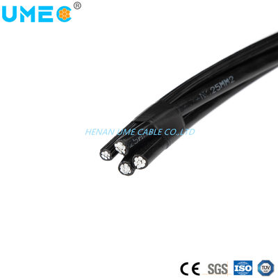 0.6/1kv Cavo a bassa tensione aereo confezionato Cavo elettrico filo ABC Cavo elettrico nero 4x16 4x25 4x50mm2